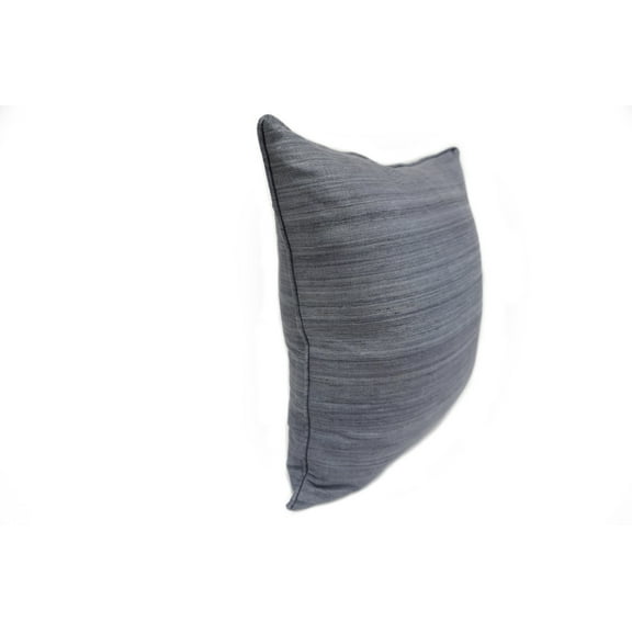 Raw Silk Throw Pillow Gray