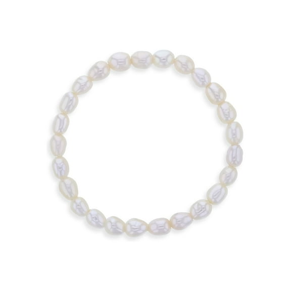 5" Elongated Freshwater Cultured Pearl Baby / Toddler Bracelet