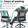 thumbnail image 3 of BestOffice Mesh Lumbar Support Indoor Swivel Ergonomic Office Chair, Gray, 3 of 6