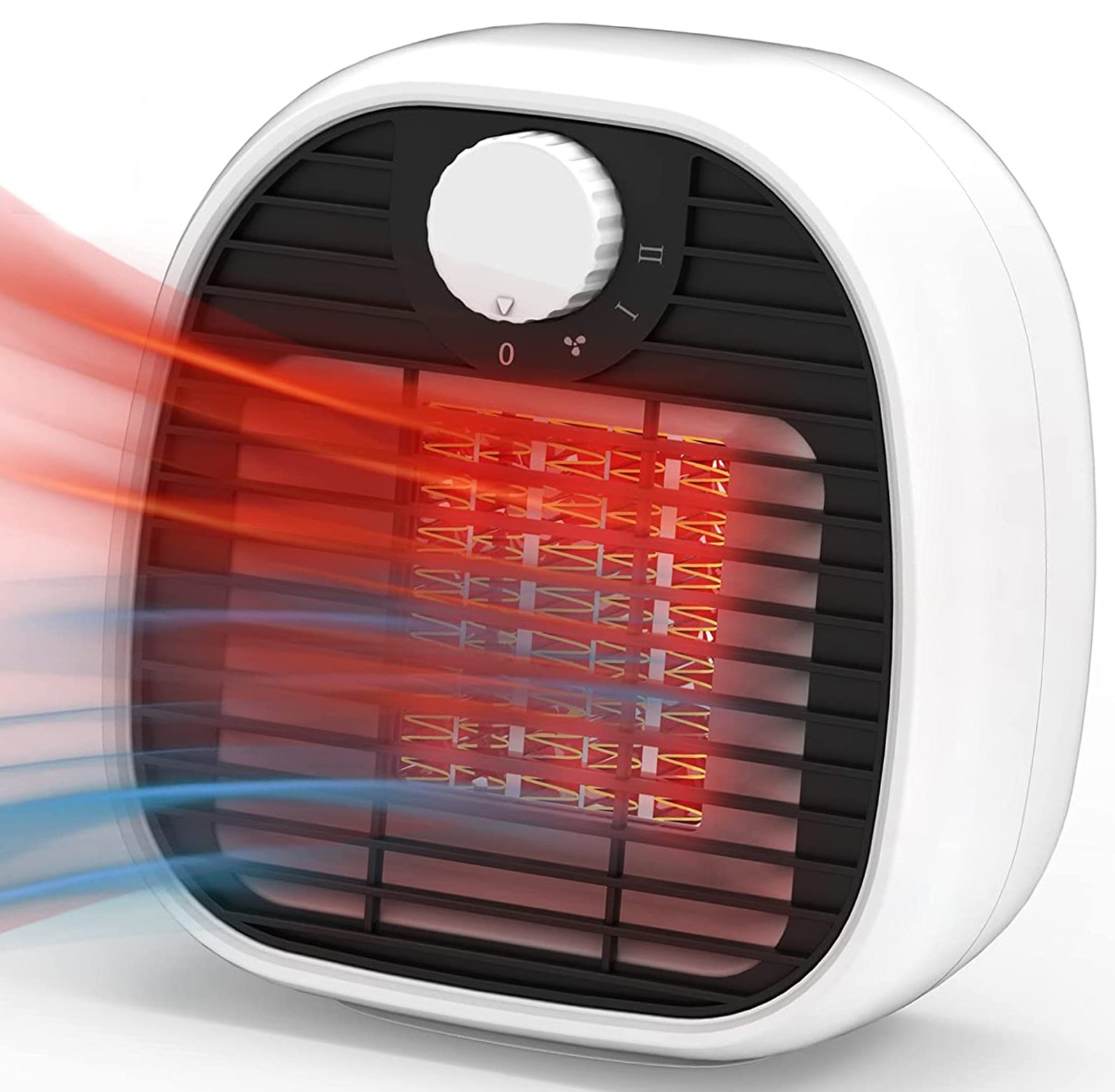 2 in 1 Electric Space Heater, Small Space Heaters For Indoor Use, 1000W