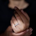 thumbnail image 6 of Princess Cut Moissanite Eternity Band Ring for Women - Valentine Ring, 18K White Gold, US 12.75, 6 of 8