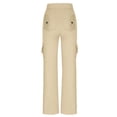 thumbnail image 5 of EaskTriop Women's Wide Leg Cargo Pants Flare Lounge Trousers with Utility Pockets Elastic Waist Drawstring Lightweight Hiking Casual Pant, 5 of 6