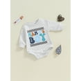 thumbnail image 6 of Aojekbee Baby Boys Romper Letter Print Long Sleeve Round Neck Adorable Fall Jumpsuits, 6 of 10