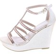 thumbnail image 4 of TOP Moda Jessie-36 Sandale Compensée pour Femmes, Champagne, 10, 4 of 4