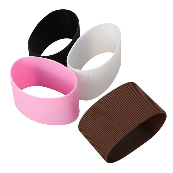5 Pcs Bottle Protective Sleeve Cup Wave and Saucer Silicone Reusable Sleeves Mug Travel