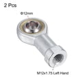 thumbnail image 3 of Uxcell Rod End Bearings Self lubricated Left Hand Female Thread 12mm, 3 of 6