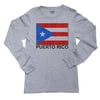 Puerto Rico Flag - Special Vintage Edition Boy's Long Sleeve Grey T-Shirt