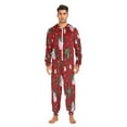 thumbnail image 7 of 1 Piece Adult Onesie Pajamas Cozy & Loose-Fit Sleepsuit Loungewear with Pockets Cute Pink Strawberry Pattern X-Large, 7 of 7