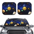 thumbnail image 2 of Vsdgher Solar System Print Car Windshield Sun Shade, Reflective Sunshade Window Sunshade Sun Visor Protector Fit for Cars,Trucks,SUVs-Small, 2 of 6