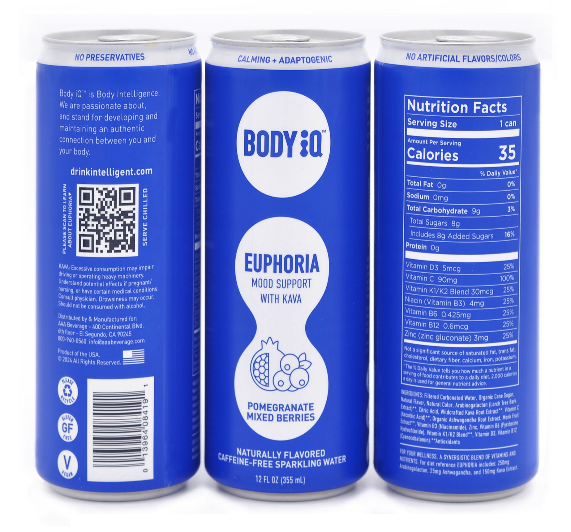 BODY iQ Euphoria Intelligent Sparkling Water