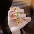 thumbnail image 4 of Women Vintage Watch Dainty Oval Dial Small Gold Bracelet Watch Luxury Ladies Analog Casual Watches, 4 of 6