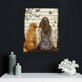 thumbnail image 4 of COMIO  A Girl and Her Dog Wrapped Canvas Wall Art, Birthday Gift for Dog Mom, Dog Lover Women with Design, Name - And God Said I'll Send Them without Wings, 4 of 4