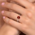 thumbnail image 4 of Gem Stone King 10K Two Tone Gold Red Garnet and Lab Grown Diamond Engagement Ring for Women | 1.70 Cttw | Round 7MM | Gemstone January Birthstone | Size 7, 4 of 6