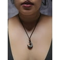 thumbnail image 5 of Gothic Obsidian Crescent Moon Pendant Necklace with Braided Cord, Goth Celestial Jewelry Gift for Men and womens, 5 of 6