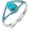 6, variant on Turquoise Ring for Women 925 Sterling Silver Genuine Natural Pentagon Turquoise Vintage Boho Statement Ring Ladies Jewelry Birthday Gift for Women Mother