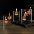 thumbnail image 1 of Fiudx Candelabro Navideño de Cristal, Elegante Diseño Cilíndrico Europeo, Resistente Al Viento, Decoración de Mesa para El Hogar, Cena Festiva a La Luz de Las Velas, Cristal Transparente, Tamaño 15 X, 1 of 7