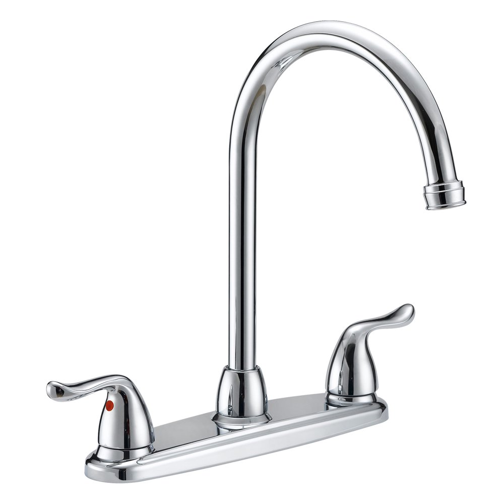 LDR 013 3935CP Chrome 2Handle HighArc Kitchen Faucet