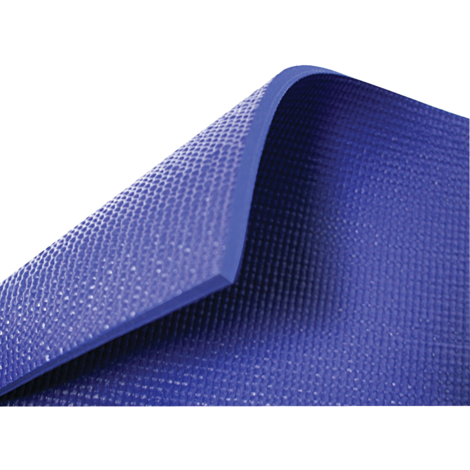 GoFit Yoga Mat 68" x 24" Double-Thick for Deep Relaxation, Sapphire Blue - 7mm Cushion