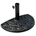 thumbnail image 2 of Outsunny 20lbs Half Round Patio Umbrella Base Outdoor Decorative Resin Parasol Stand Holder for Φ1.5", Φ1.9" Pole, Bronze, 2 of 9