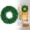 thumbnail image 2 of 1 Pc Artificial Christmas Wreath for Front Door Christmas Green Farmhouse Wreath DIY Faux Plain Wreaths for for Farmhouse Wedding Year Round Indoor and Outdoor Xmas Decor(Green,11.8x11.8"), 2 of 3