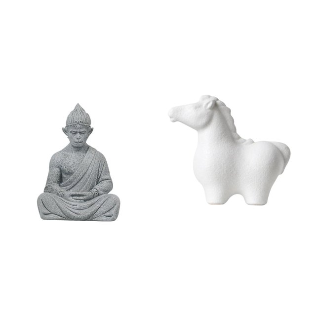 Estatua de Buda de caballo de Harmony Sun Wukong, escultura decorativa de animal en miniatura para habitación y oficina