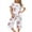 White#1, variant on MecTo Womens Pyjamas Set, Short Pyjamas For Women, Ladies Summer Pjs Short Sleeve Top And Capri Pants, Loungewear With Pockets S-XL