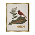 thumbnail image 4 of Stupell Industries Kentucky State Cardinal Blooming Goldenrod Flower Pattern Graphic Art Metallic Gold Floating Framed Canvas Print Wall Art, Design by Valentina Harper, 4 of 5