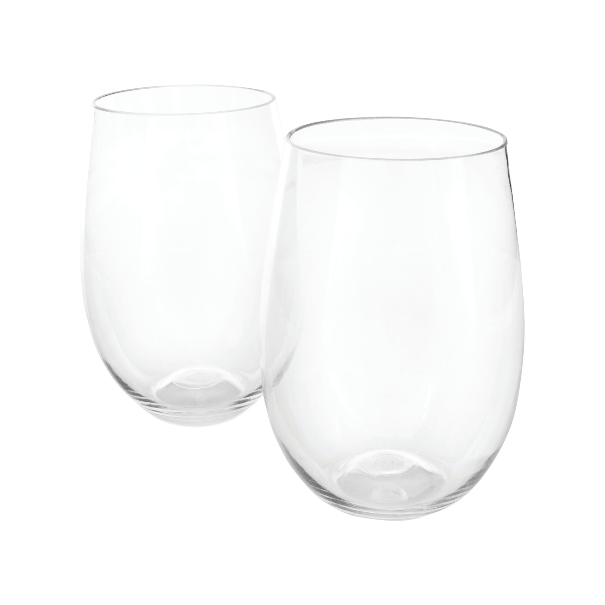 Cachet Clear Stemless Wine Glass 12 PC Set Luminarc 15 oz 