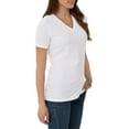 thumbnail image 2 of Time and Tru Women's Essential Short Sleeve V-Neck T-Shirt, 2 of 3