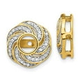 thumbnail image 4 of 14K Yellow Gold Diamond Love Knot Earring Jackets 4.50 mm Opening for Stud Earrings (0.252Cttw), 4 of 4