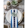 thumbnail image 2 of Anchor Stripe Cloth Napkins Set of 8 Reusable Dinner Napkins, Navy Blue Nautical Coastal White Sea Cocktail Napkin Washable Table Napkins for Wedding/Holiday Party/Baby Shower 20"x20", 2 of 7