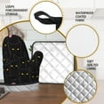 thumbnail image 3 of Black Cat Oven Mitts Pot Holders Set of 2, Kitchen Heat Resistant Hot Pads for Women Men Cooking BBQ Baking, 3 of 6