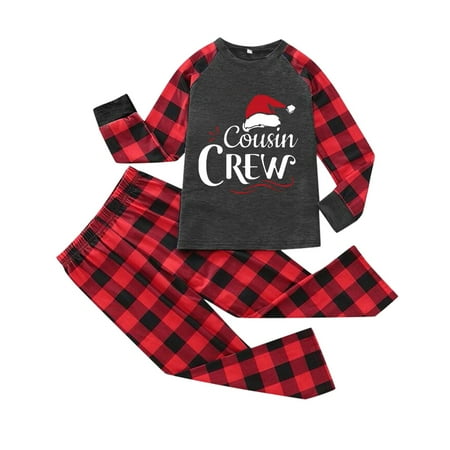

Nehekpu Christmas Pajamas for Kids Family Christmas Pajamas Matching Sets Family Christmas Pajamas Set Sleeved Pattern Print Festival Kids Christmas Pajamas Toddler Christmas Pajamas Dark Gray 140