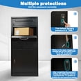 thumbnail image 4 of Gaonala Steel Package Delivery Box 19.6x14.4x44.9in Lockable Anti-Theft Weather-Resistant Extra Large Mailbox For Porch Curbside Black, 4 of 9