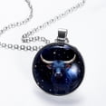 thumbnail image 2 of Taurus Constellation Elegant Women's Glass Circular Pendant Necklace - Stylish Necklaces for Women, 2 of 5