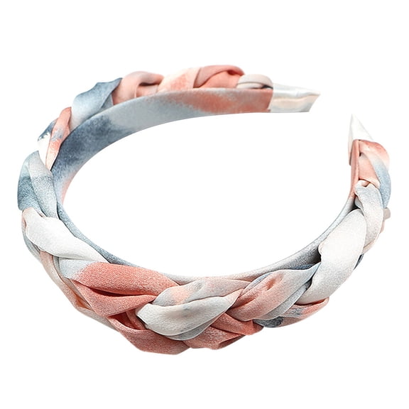 AURARMLET Braided Headband for Women Wearing Fashionable Cloth Multi Color Hoop Hair Accessory 3.5in Wide
