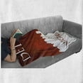 thumbnail image 6 of Detroit Soft Flannel Fleece Throw Blanket, Michigan City Silhouette Composition Classical Typography American City, Cozy Plush for Indoor and Outdoor Use, 50" x 70", Red and White, by Ambesonne, 6 of 6