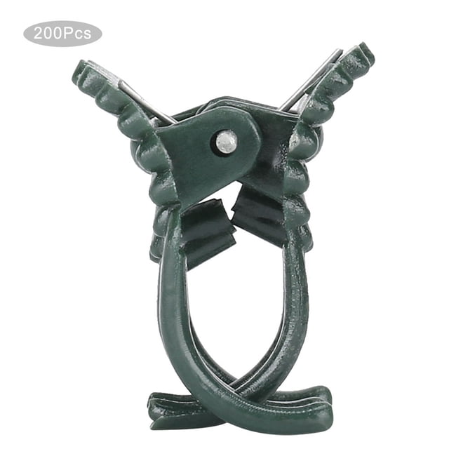 200Pcs Flower Shaped Plant Clip Orchid Stems Fixing Support Clips Garden Tool AccessoriesGreen