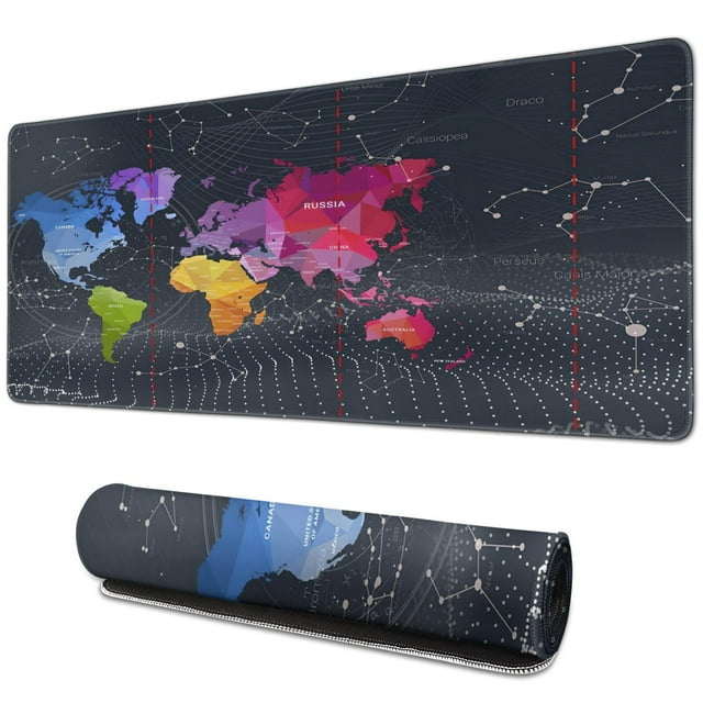 Ace Your Game with Professional Large Mouse Pad - Gaming Mat with Distinctive Map Design (31.5x11.8 Inch)