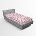 thumbnail image 2 of Ambesonne Cherry Blossom Fitted Sheet, Sakura Petals Art, Twin XL Size, Pale Pink and Magenta, 2 of 5