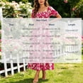 thumbnail image 3 of Women's Puff Sleeve Summer Vacation Maxi Dress, Boho Floral Print Square Neck Layered Wedding Guest Beach Dresses, 3 of 8