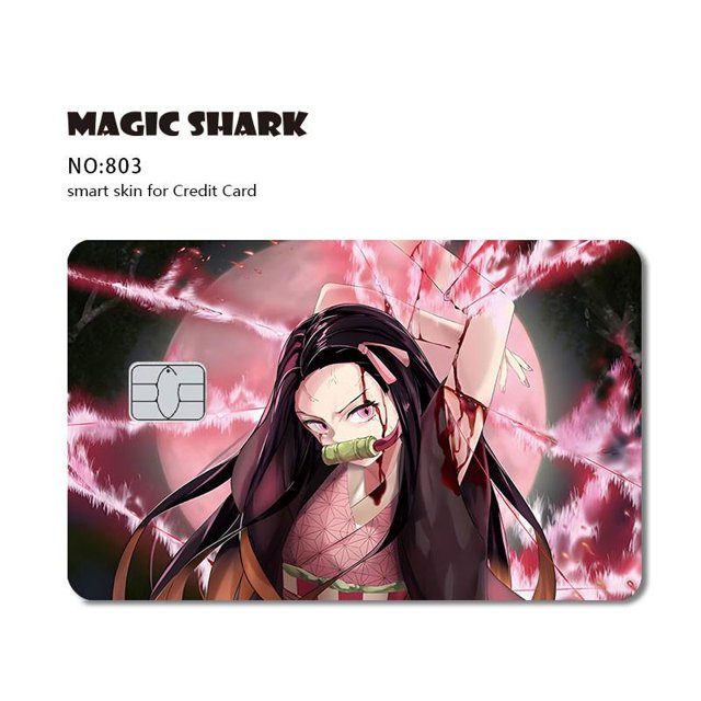 Anime Phoenix Flower One Piece Cute Cat Robot Ultra Thin Sticker Film Skin Cover Case for Small Chip Credit Debit Card 803