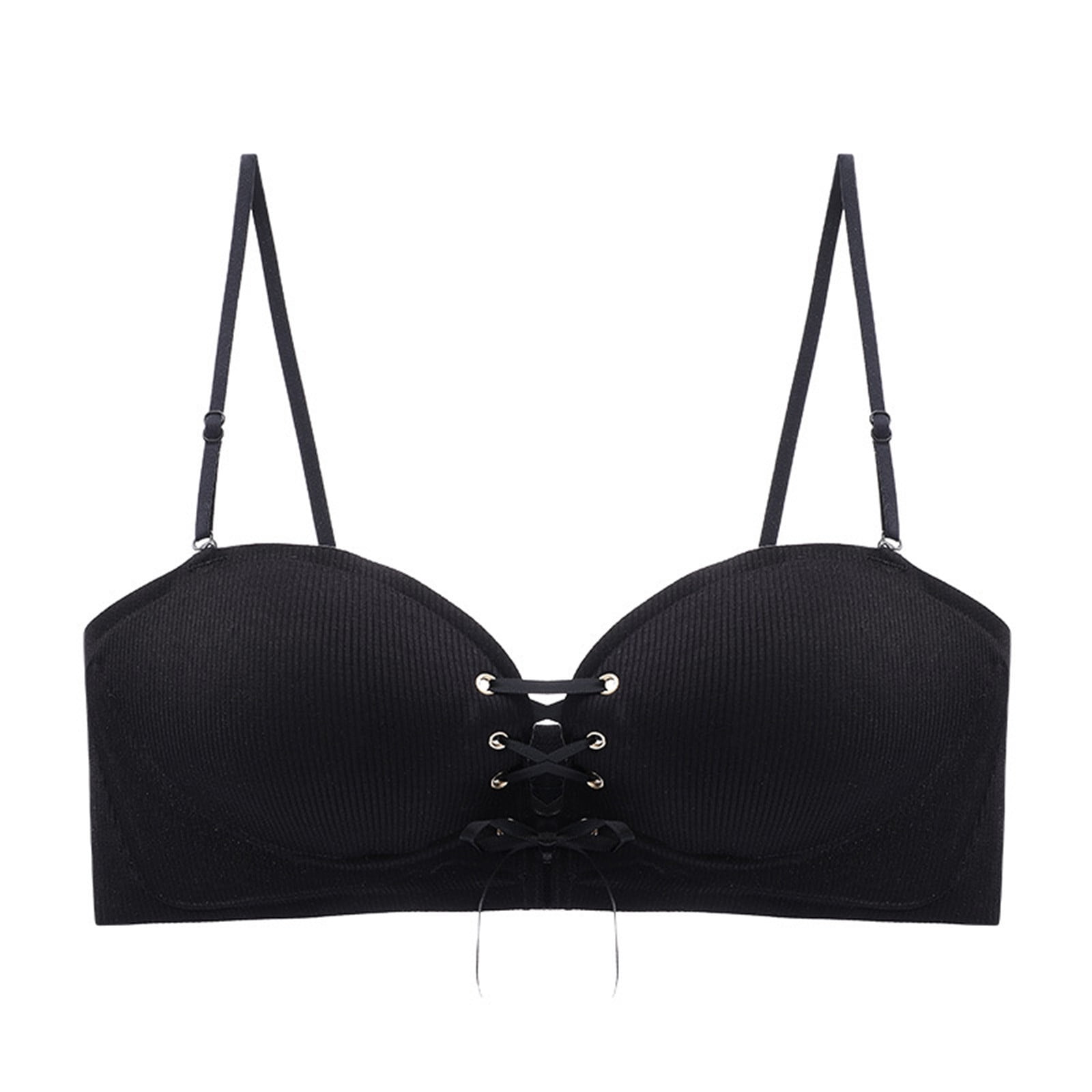 SELONE Bras for Women Push Up No Underwire Strapless for Small Breast Front  Closure Clip Zip Snap Hook Close Seamless Non Slip Gathering Summer Anti  Sagging Small Chest Traceless Front Cover Coffee 