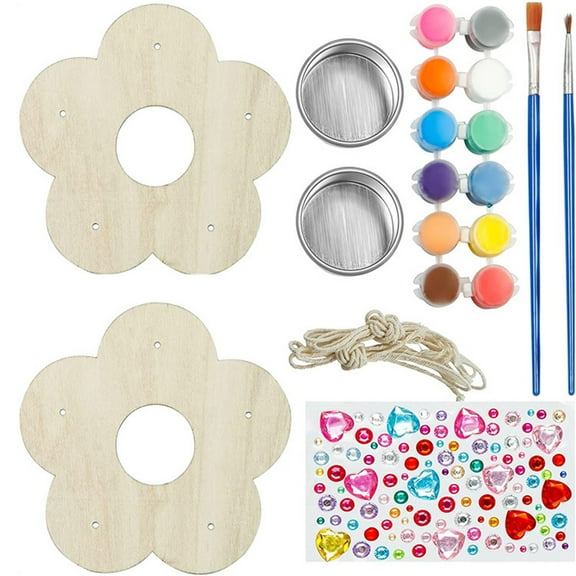 NSESSHome Kids Arts and Crafts Bird Feeders for Outside, 2-Pack DIY Wooden Paint Kits Outdoor Toys for Boys and Girls