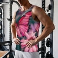 thumbnail image 5 of KLL pink butterfly Print Men's Muscle Gym Workout Stringer Tank Tops Bodybuilding Fitness T-Shirts Tank Tops Men-3X-Large, 5 of 7