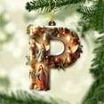 thumbnail image 4 of 26 Letters Jesus Pendant Christmas Tree Decoration Personalized Ornament DIY Decor Holiday Hanging with Christmas Symbols for Home Office home, 4 of 5