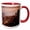 Red/White, variant on 3drose, Albania, Durres, Elevated Beachfront Promenade View, Dusk, 11oz Two-tone Red Mug
