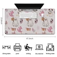 thumbnail image 5 of Long Mouse Pads for Desk,Pink Halloween Ghosts Desk Mats on Top Of Desks, Desk Mouse Pad Extra Large with 3mm Non-Slip Base and Stitched Edge for Gaming,Office,Work,Home 47.3x23.6in, 5 of 5