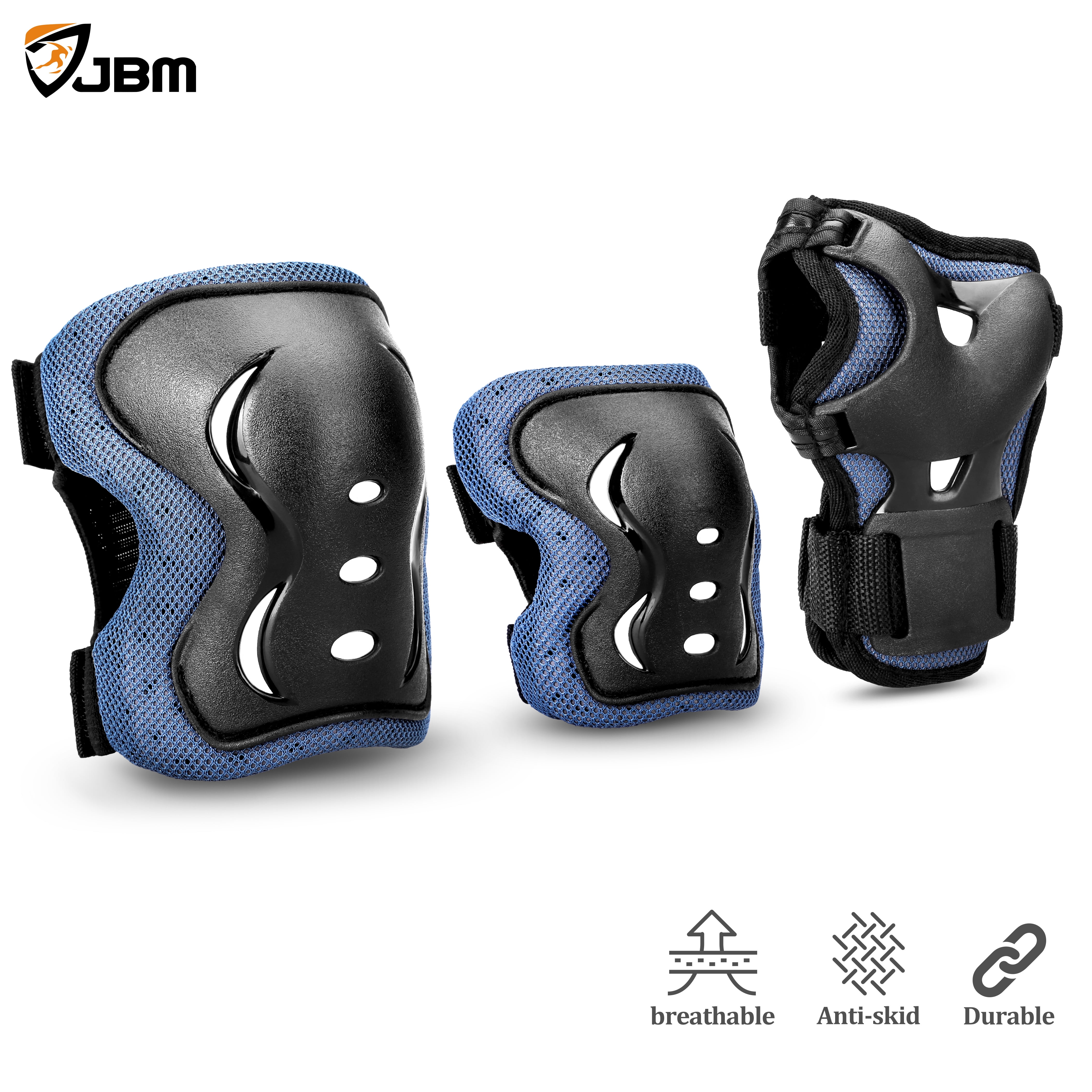 Adjustable Reflective Safety Knee Pads Elbo Protective Gear Set for Kids/Youth 