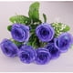 thumbnail image 5 of Ramo de Flores de Rosas Artificiales Decoración de Rosas Azul, 5 of 9